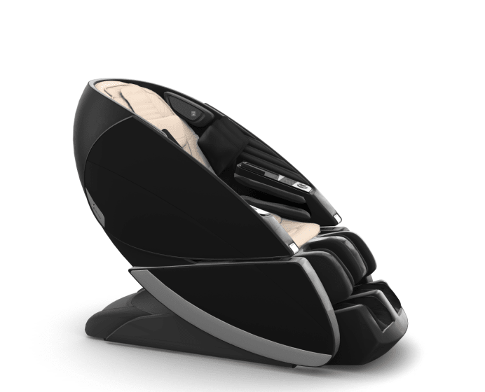 Human Touch Super Novo X Massage Chair in Cream SofHyde, Black SofHyde