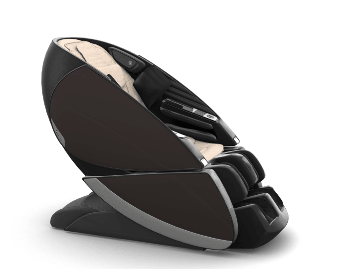 Human Touch Super Novo X Massage Chair in Cream SofHyde, Espresso SofHyde