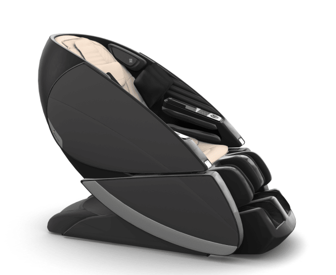 Human Touch Super Novo X Massage Chair in Cream SofHyde, Gray SofHyde