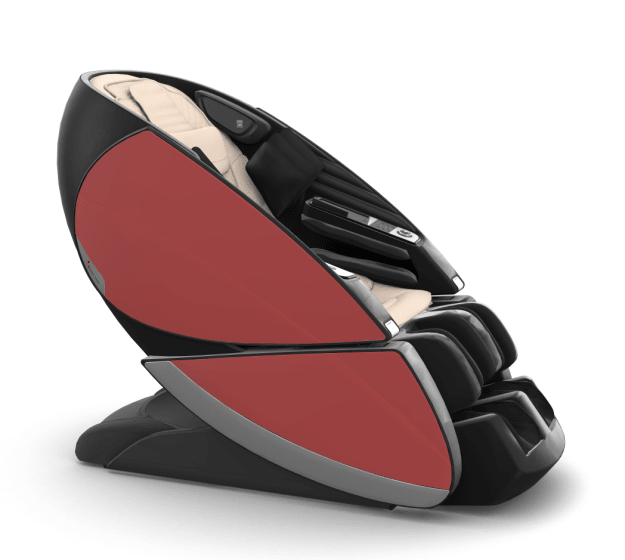 Human Touch Super Novo X Massage Chair in Cream SofHyde, Red SofHyde