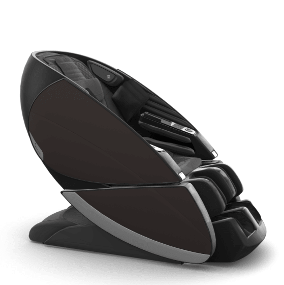 Human Touch Super Novo X Massage Chair in Gray Leather, Espresso SofHyde