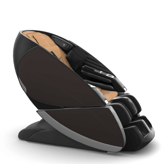 Human Touch Super Novo X Massage Chair in Tan Leather, Espresso SofHyde