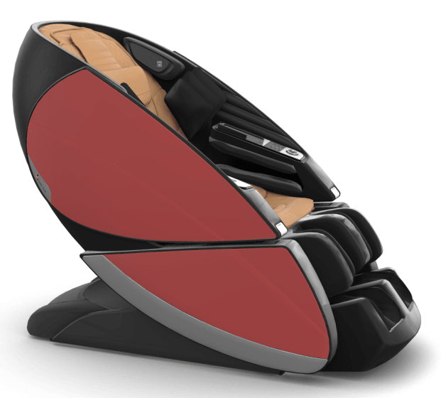 Human Touch Super Novo X Massage Chair in Tan Leather, Red SofHyde