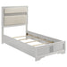 Coaster Fine Furniture Miranda Glam Bedroom Set – Textured Finish, Crystal Handles & Secret Jewelry Drawers - Bedplanet