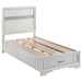 Coaster Fine Furniture Miranda Glam Bedroom Set – Textured Finish, Crystal Handles & Secret Jewelry Drawers - Bedplanet