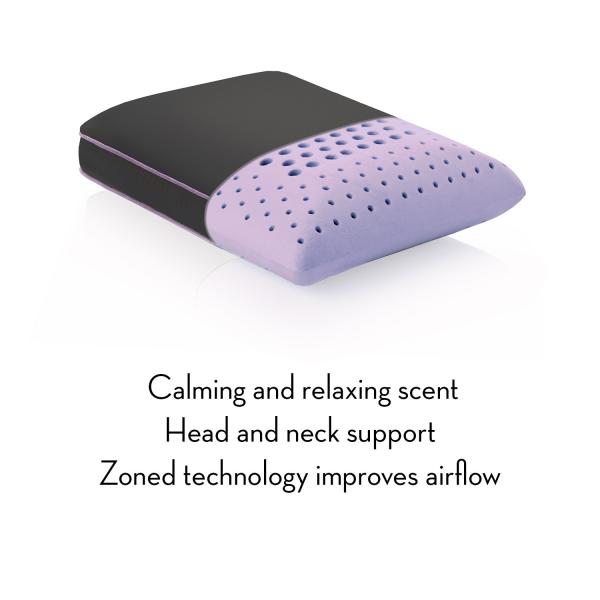 Malouf Travel Zoned Dough® Lavender Infused Memory Foam Pillow - Bedplanet