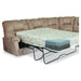 AirDream Ultra sofa bed mattress on a sectional sleeper, showing the air layer over coils