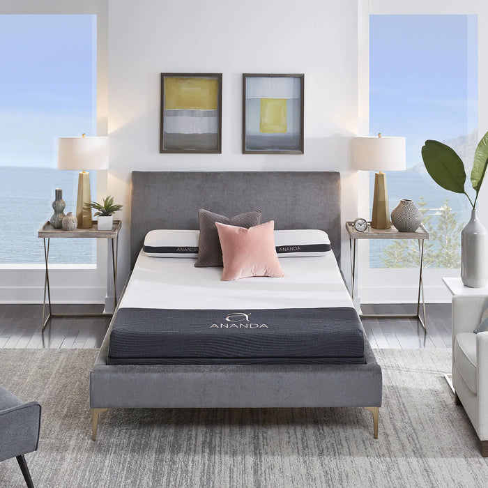 Bedplanet 12" Ananda Pearl and Gel Medium Firm Memory Foam Mattress - Bedplanet