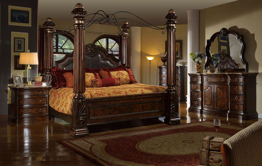 McFerran Home Furnishings B6005 King Canopy Bed - LasVegasFurnitureOnline.com
