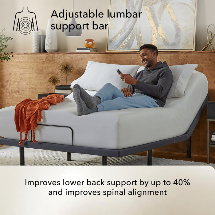 baselogic Pearl Adjustable Base adjustable lumbar support bar improves lower back support by up to 40%
