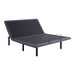 baselogic Pearl Adjustable Base with the head section raised, angled view without mattress