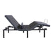 Side profile of the baselogic Pearl Adjustable Base showing the raised lumbar support bar