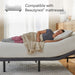 Woman sleeping on a Beautyrest mattress on the baselogic Pearl Adjustable Base