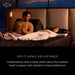 Couple on a split-head Beautyrest Black Luxury Adjustable Base with each side of the head raised independently