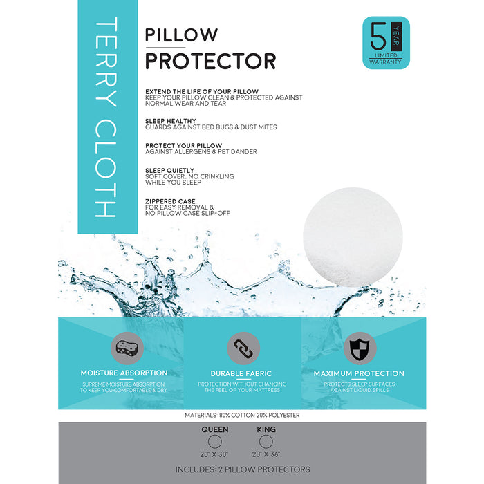 Bedplanet Terry Cloth Pillow Protector