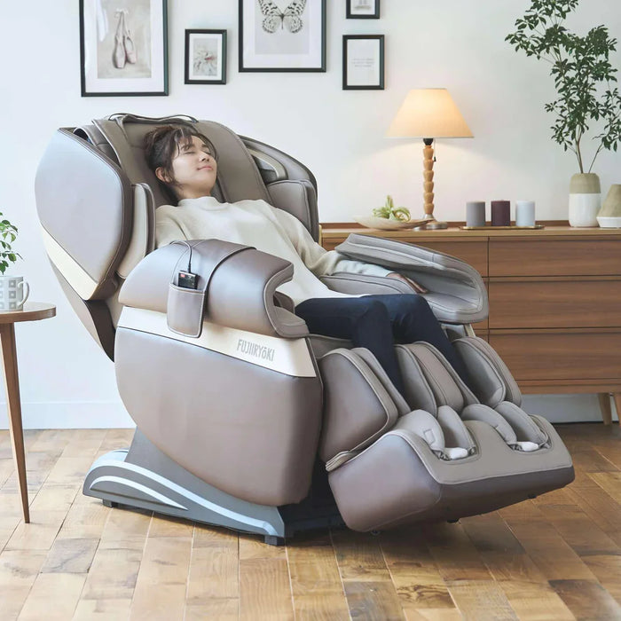 Fujiiryoki Calm Plus Flex Frame SL Track Massage Chair PM - MassageChairPlanet.com