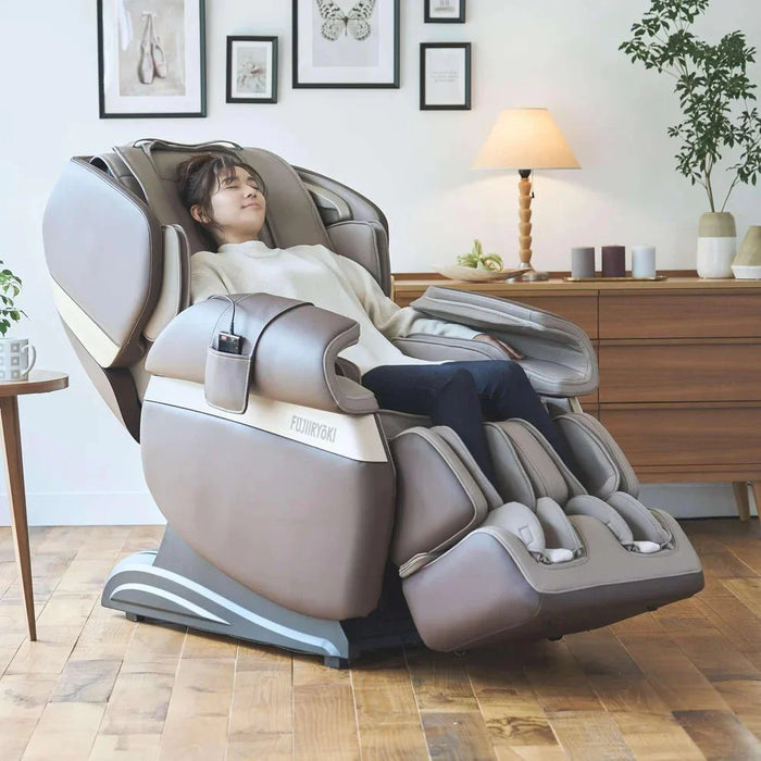 Fujiiryoki Calm Plus Flex Frame SL Track Massage Chair PM - MassageChairPlanet.com