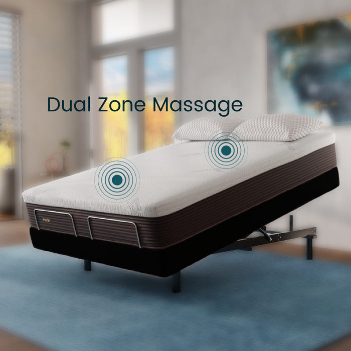 Ergo-Pedic iTilt Adjustable Bed dual zone massage - Bedplanet