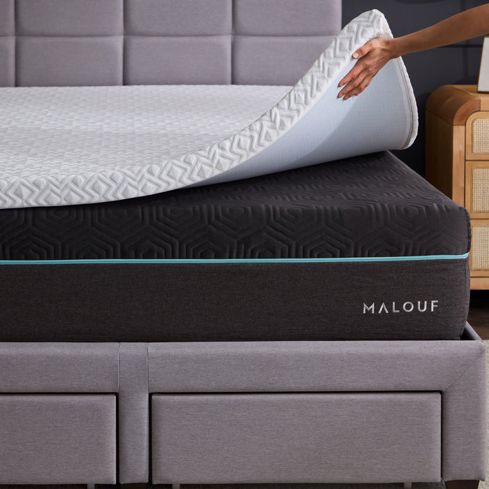 Malouf 2.5" Gel Memory Foam Mattress Topper - Bedplanet