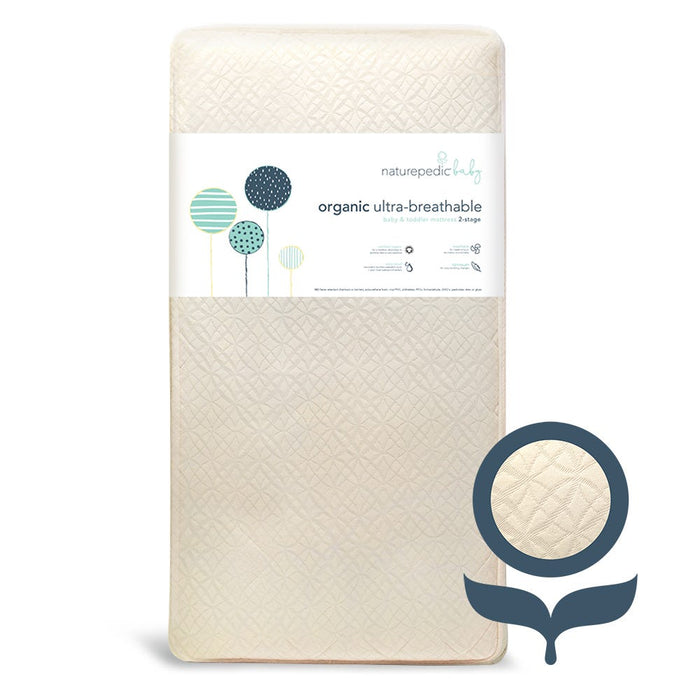 Naturepedic Organic Breathable Ultra Baby Crib Mattress (2-Stage)
