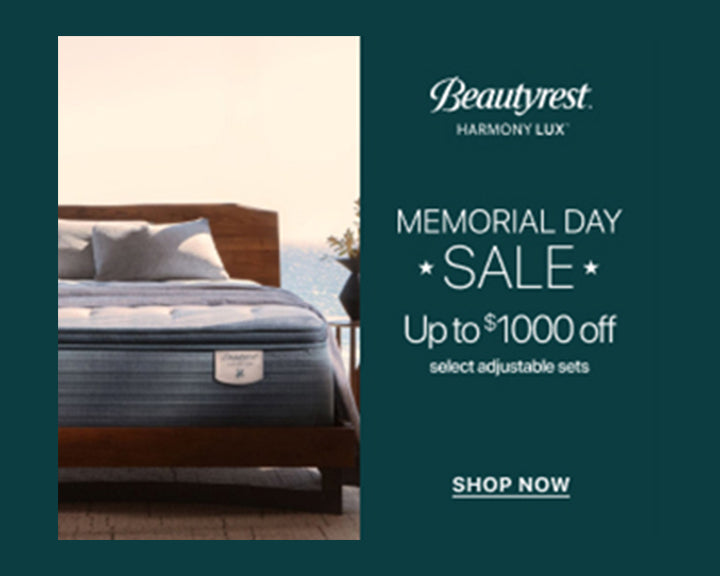 Beautyrest Memorial Day Sale- Save up to $1,000 on select Harmony Lux adjustabel sets