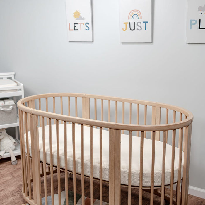 Naturepedic Organic Breathable Oval Crib Mattress (For Stokke Sleepi B