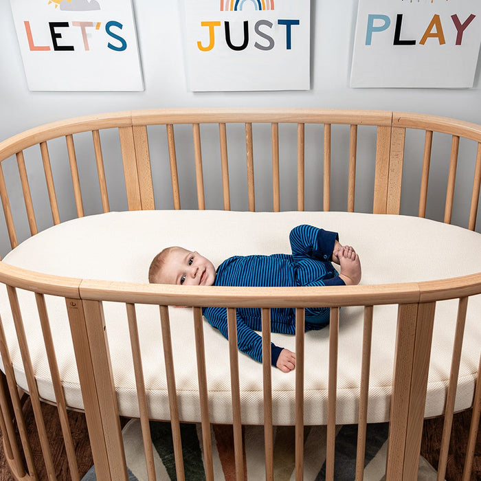 Naturepedic Organic Breathable Oval Crib Mattress (For Stokke Sleepi B