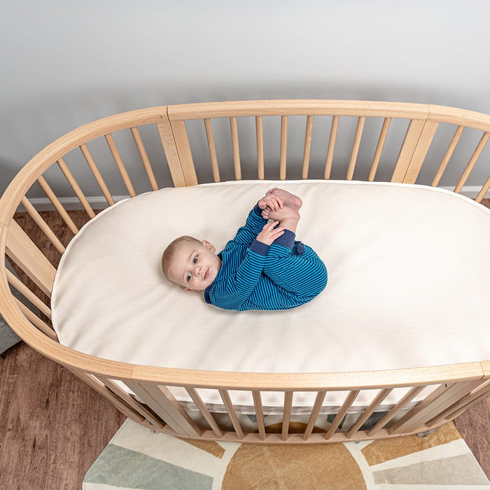 Naturepedic Organic Breathable Oval Crib Mattress (For Stokke Sleepi Bed)