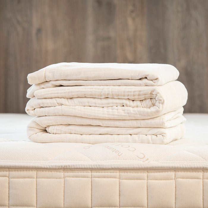 Naturepedic Organic Cotton Breathable Muslin Duvet Covers & Shams for Kids