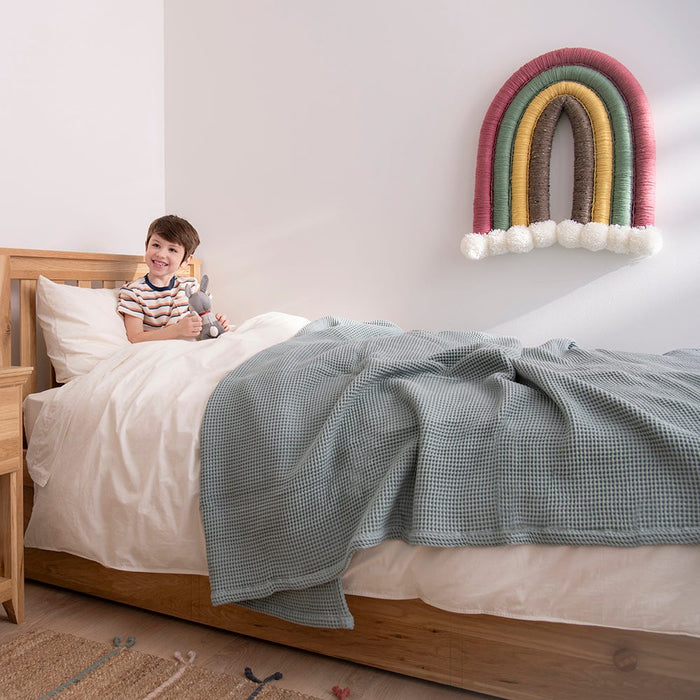 Naturepedic Organic Cotton Waffle Blanket for Kids