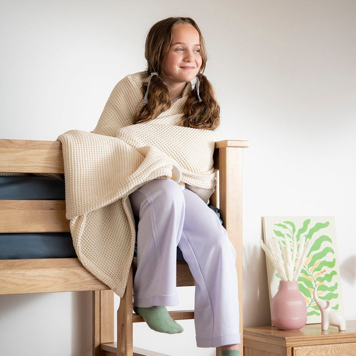 Naturepedic Organic Cotton Waffle Blanket for Kids