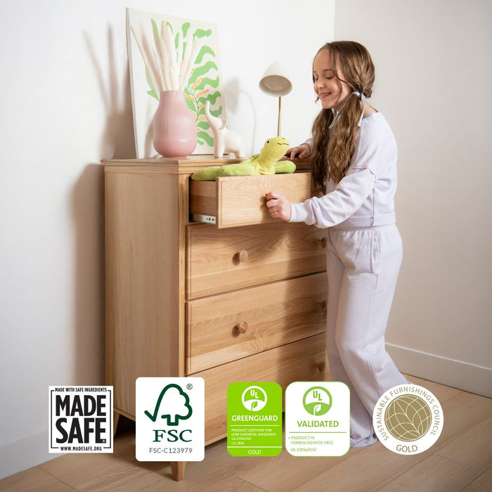Naturepedic Savona Kids FSC®-Certified Oak Chest of Drawers