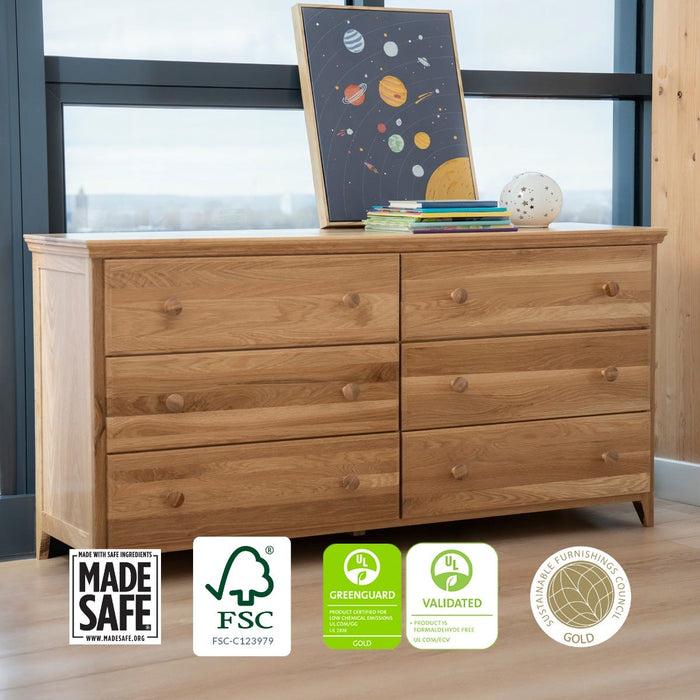 Naturepedic Savona Kids FSC®-Certified Oak Dresser
