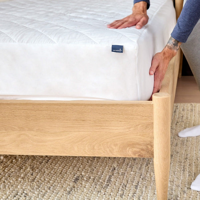 Naturepedic Organic Quilted Mattress Protector Pad for Kids - Waterproof