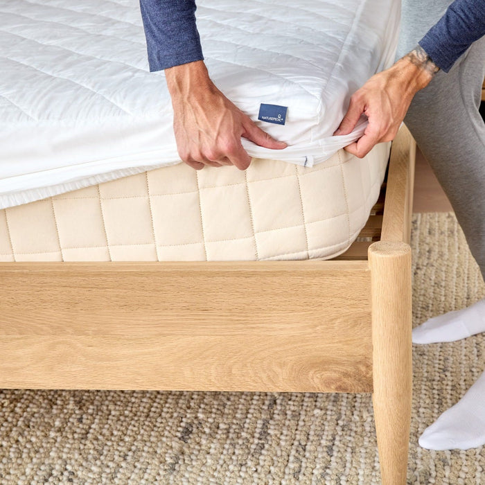 Naturepedic Organic Quilted Mattress Protector Pad for Kids - Waterproof