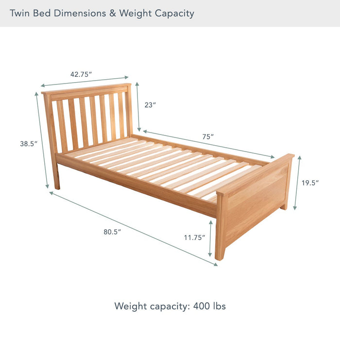 Naturepedic Savona FSC®-Certified Oak Kids Bed/Bunk Bed