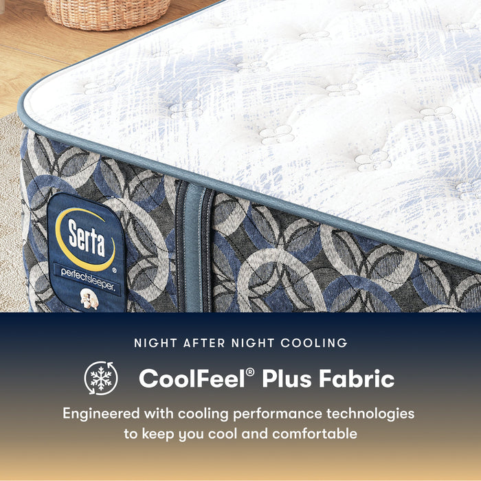 Serta Perfect Sleeper Cascade Range Extra Firm cooling cover fabric close-up