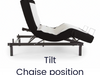Ergo-Pedic iTilt Incline Therapy Adjustable Bed in Black - Tilt Chaise Position - Bedplanet