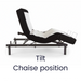 Ergo-Pedic iTilt Incline Therapy Adjustable Bed in Black - Tilt Chaise Position - Bedplanet