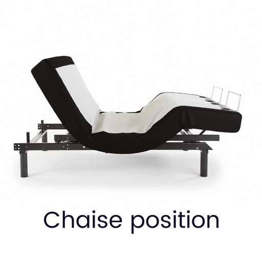Ergo-Pedic iTilt Incline Therapy Adjustable Bed in Black - Chaise Position - Bedplanet