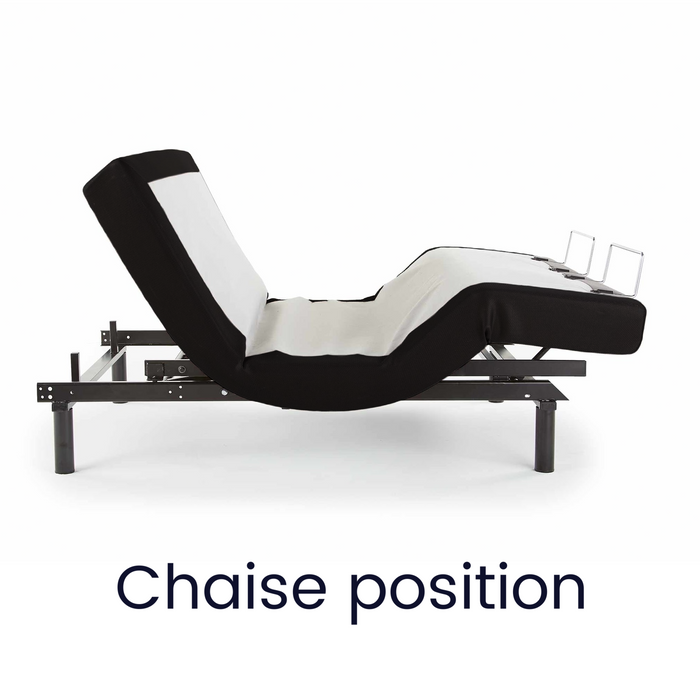 Ergo-Pedic iTilt Incline Therapy Adjustable Bed in Black - Chaise Position - Bedplanet