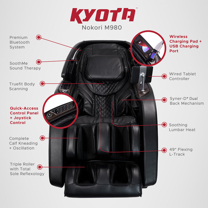 Kyota Nokori™ M980 Syner-D® Massage Chair — Bedplanet